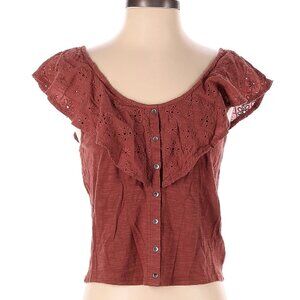 American Eagle Crop top Ruffle Mauve XS